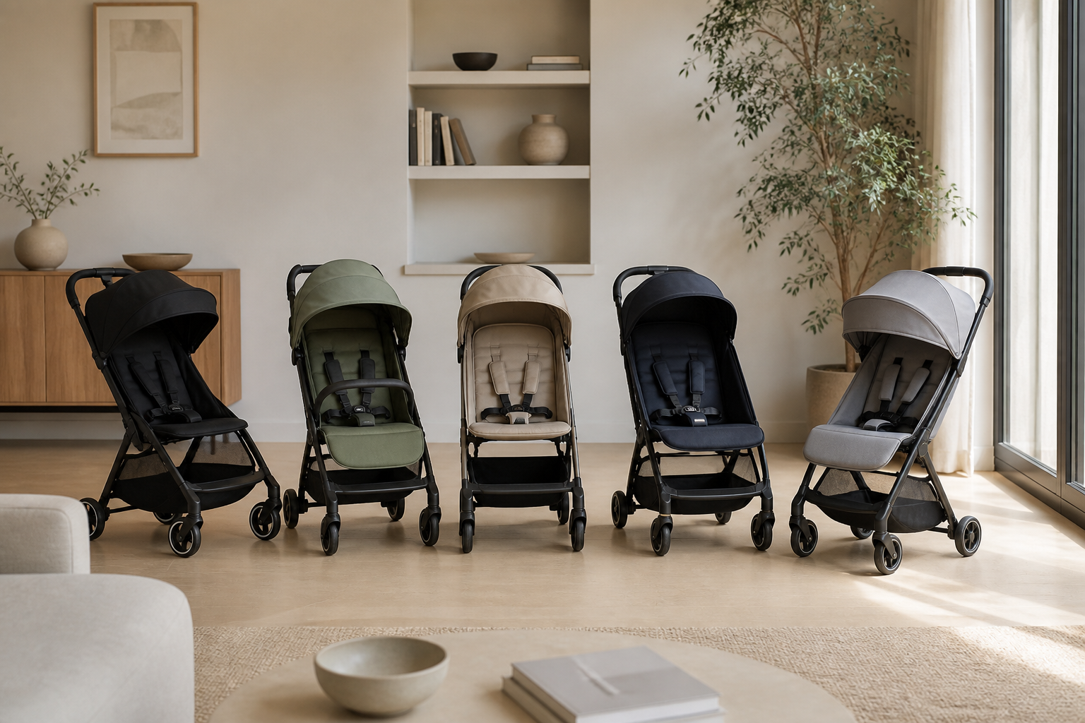 Compacte kinderwagens vergelijken voor kleine auto en woning