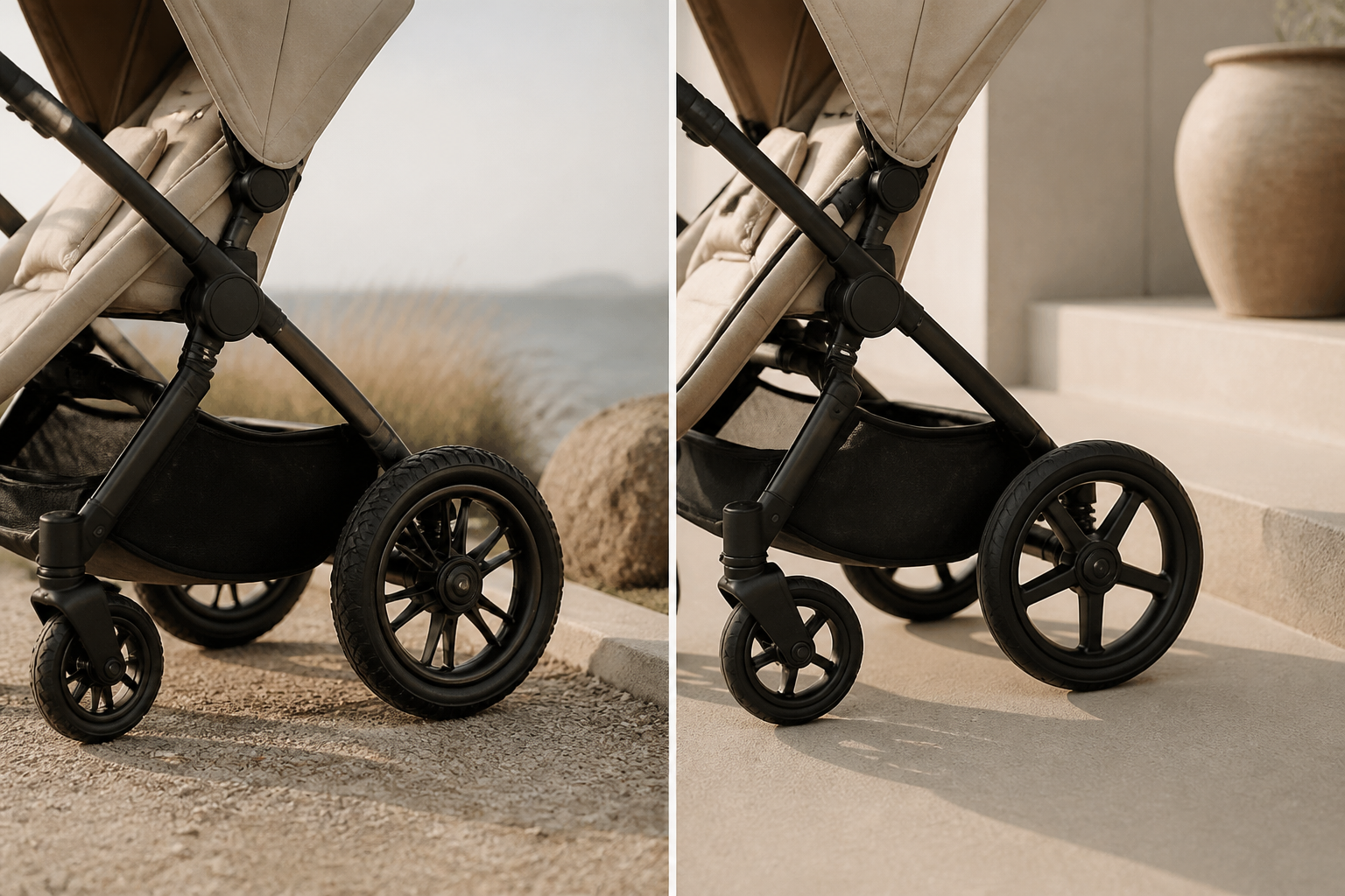 Kinderwagen met luchtbanden vs massieve banden: wat koop je?